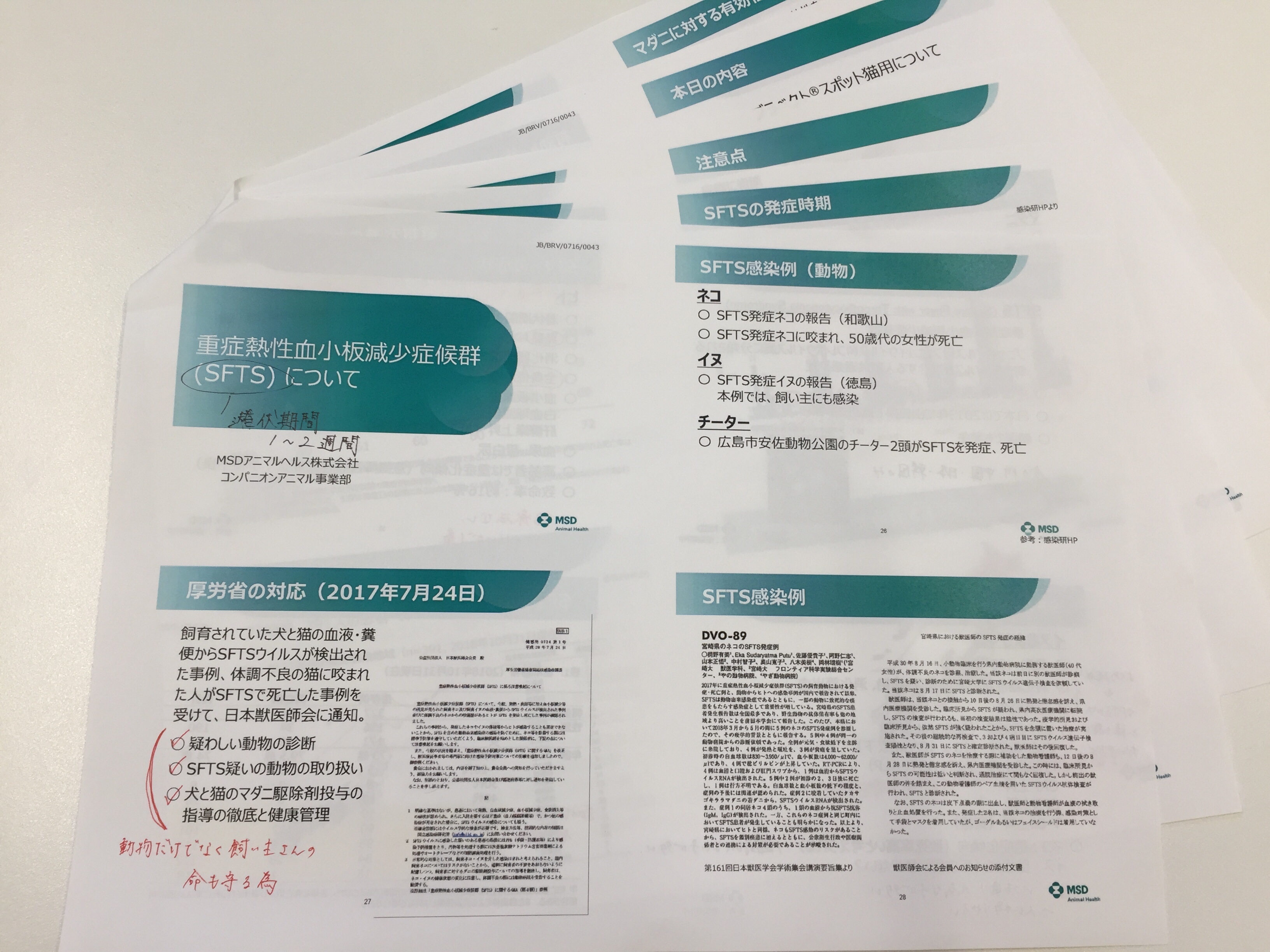 重症熱性血小板減少症（SFTS）の資料