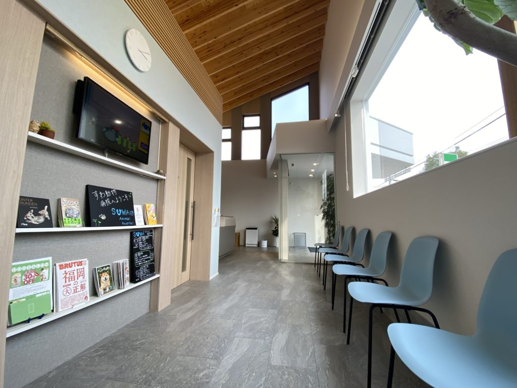 すわ動物病院の待合室
