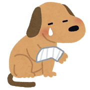 火傷をしている犬