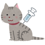 予防注射を打たれる猫