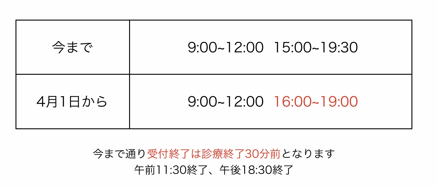 すわ動物病院の診察時間