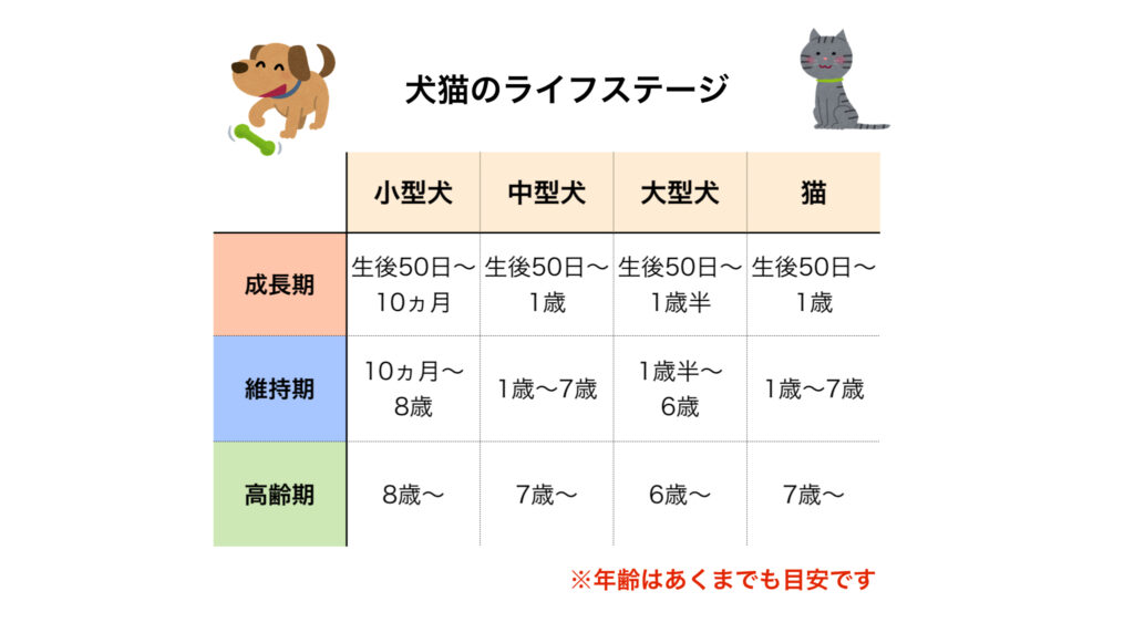犬猫のライフステージ