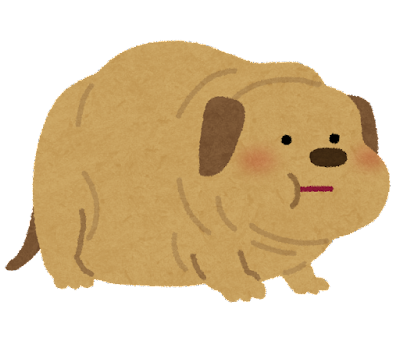 肥満の犬