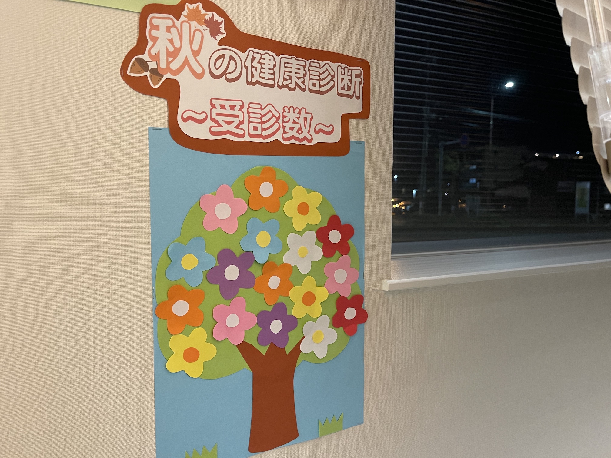 秋の健康診断の受診数