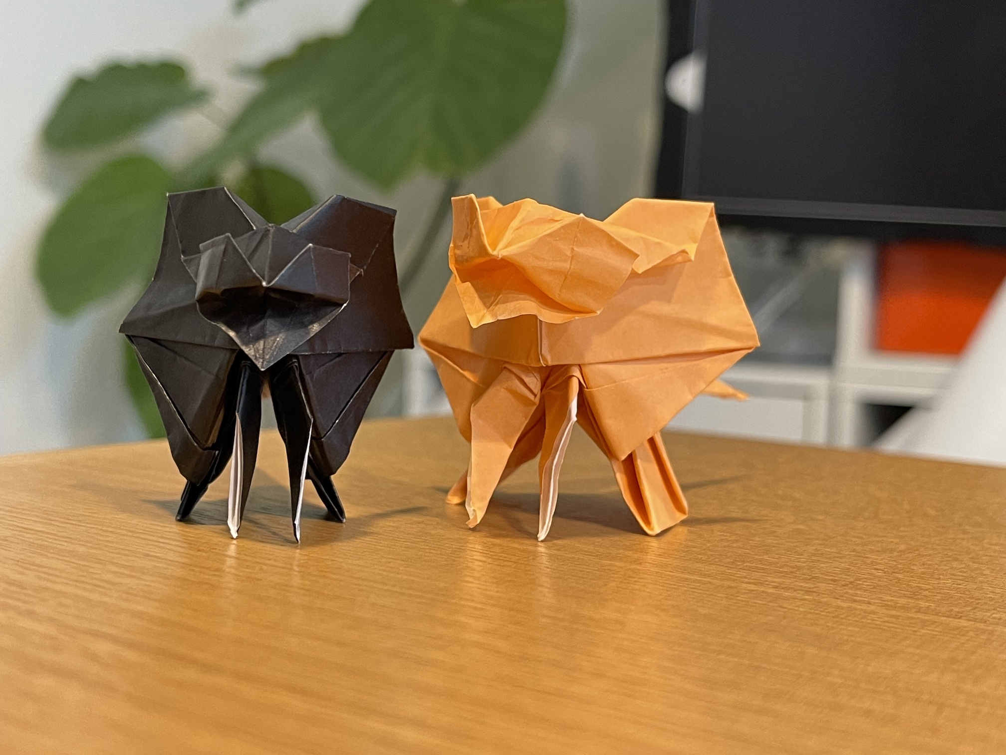 エリマキトカゲの折り紙