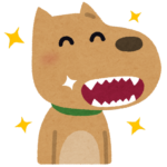 歯が綺麗な犬のイラスト