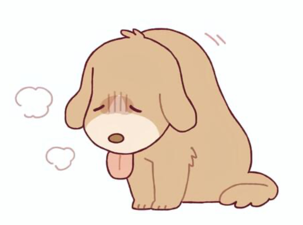 呼吸器症状の犬